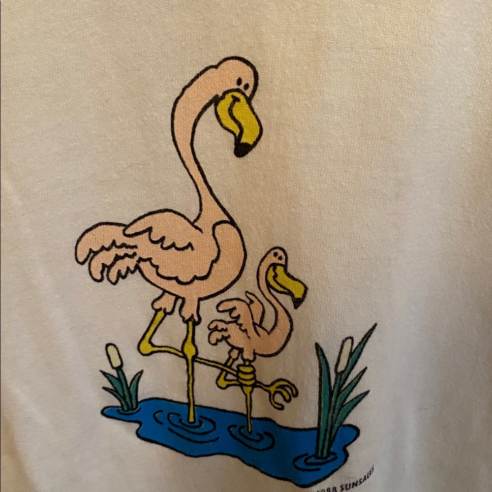 Pink Flamingo Graphic Tee Shirt